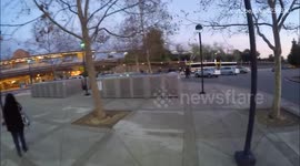 Thug with a Knife Threatens People at Bart Station part 1