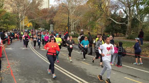 Runners in Central Park, New York