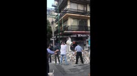 Human chain for survivors