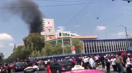 Fires break out in Mexican buildings after earthquake