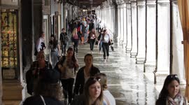 Venice's St Mark's Square gets flooded during high tide