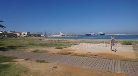 crete, rethymon old fort and seafront