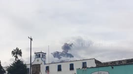 El volcán Popocatépetl saca fumarola en el municipio de Tochimilco, Puebla  https://t.co/IUWuOcCwWf