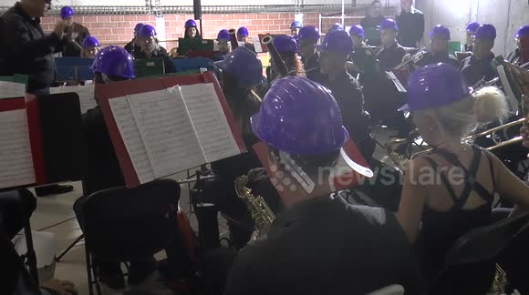 Concert at the metro building site