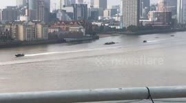 Anti-Terrorism Police Seen Doing Exersize On the river Thames 