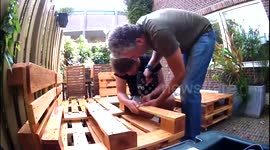 How to make a DIY sofa and coffee table from unwanted wooden pallets RAW