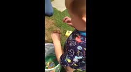 2 Year Old Hold Butterfly For The First Time 