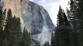 Rockfall at Yosemite Valley.