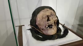 Inca mummy skull Lima Peru