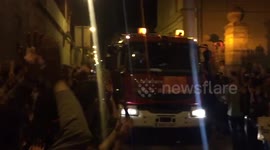 Catalan residents praise firefighters for their protection