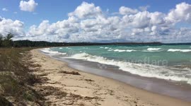Waves Rolling in on Sleeping Bear Bay - Glen Arbor, MI - 9/29/17