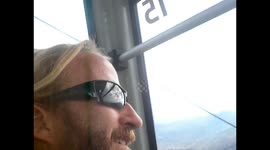 Colombia. Medellín city views from Metro Cable narradas. Cable car. 2014