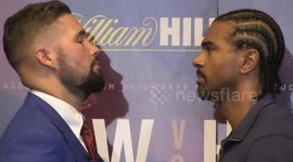 Intense! Bellew and Haye go head-to-head as rematch draws closer