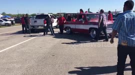 Knock Out Fight At Texas Truck Take Over