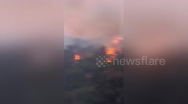 Newsflare Edit - 91 Freeway Fire in Southern California - 9/25/2017