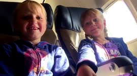 First time on a plane for 6 year old twin girls - Salt Lake City, Utah to Columbus Ohio