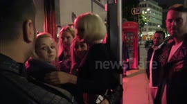 Sarah Harding departs the  Lamborghini TL 66  mobile launch party