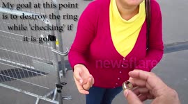 Paris Gold Ring Scam Busted on Camera - Tourist Warning! #ParisRingScam