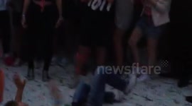 Backflip fail at Swedish music festival