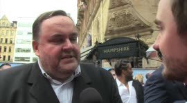 Steven O'Donnell talks about The Hooligan Factory on the red carpet 