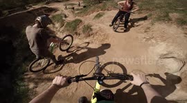 Dirt jumps on mountain bike