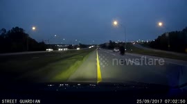 Dash cam captures frightening near miss in Nebraska
