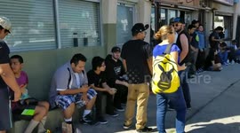 Queues for McDonald's Szechuan Sauce snake around block