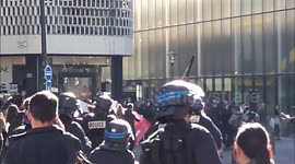  jour de grève du 10 octobre 2017 : Tension entre extrême gauche et policiers