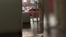 Chinese tourist rams cop then knocks mother and daughter off moped