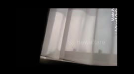 Lightning stike at house