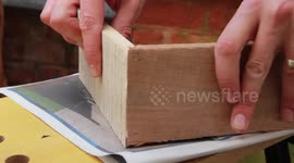 Handy guy builds an indoor planter with a recycled pallet