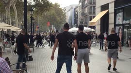 Protesters clash in downtown Barcelona on Spain National Day