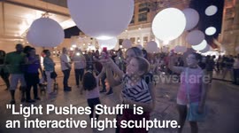 Light Pushes Stuff: An interactive mechanical light sculpture