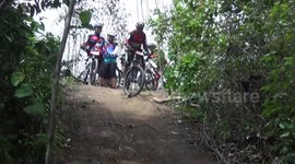 Bike failed to way down sink to bush