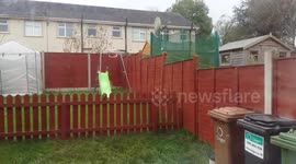 Fence about to go and storm hasn't hit yet