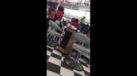 Hair salon fight in the BX