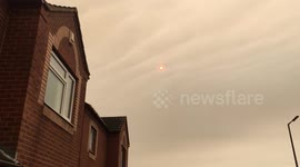 Weird sun after Hurricane Ophelia