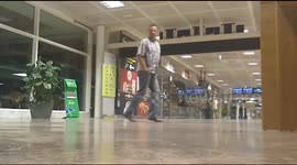 Bored dad moonwalks through Tenerife Airport during five hour delay