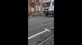 Hurricane ophelia destroys glasgow tenement