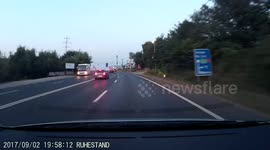 dashcam - near miss - on E85 road