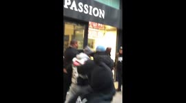New York 'Hypebeasts' fight outside Foot Locker over new Nike Lebron shoe