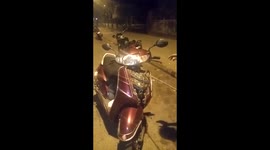 This scooter has a scary, uninvited passenger!