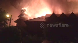 FURTHER FOOTAGE: Huge fire guts iconic Yangon hotel