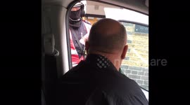 UK driver catches traffic warden parked on double yellow line