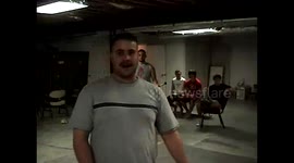 Guy tests the break on a bicycle and end up in a face plant