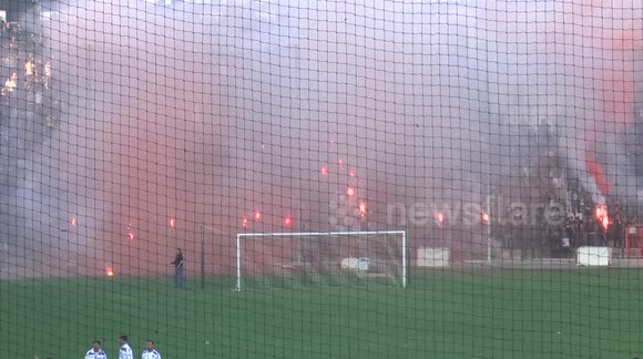 Check out the crazy atmosphere at Greek football TRAINING SESSION