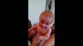 Baby laughing at anything daddy says! Cutest baby
