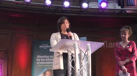 Speaker Jo Yurky is a mum at the Rally Against School Cuts