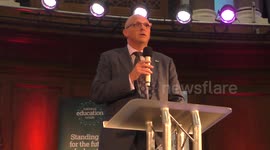 Speaker Paul Whiteman at the Rally Against School Cuts