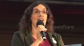 Speaker Vix Lowthion of the Green Party - Rally Against School Cuts